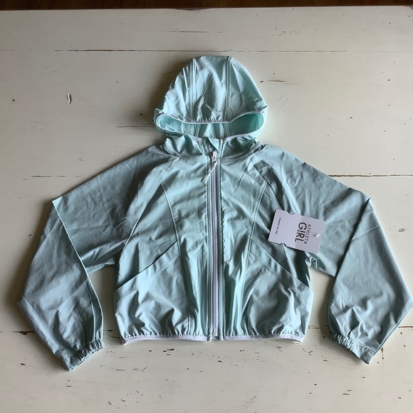 NWT Athleta Girl Track Star Lightweight Windbreaker Jacket Size XS
